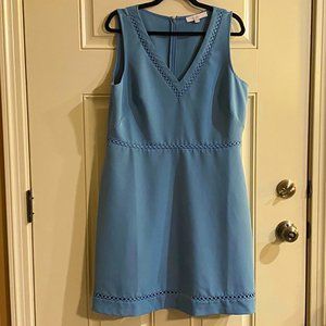Loft sleeveless dress with circle embroidery